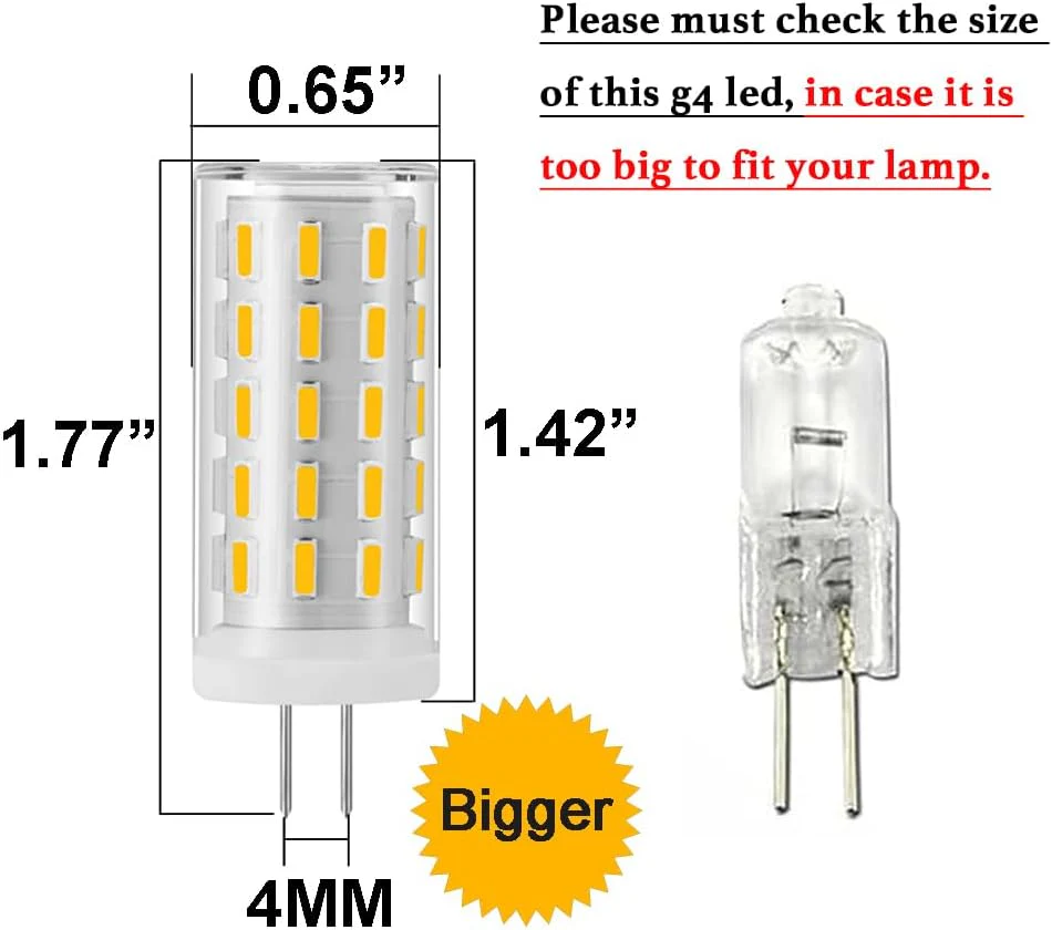 10 Pack G4 5W Bi Pin 3000K/4000K/6000K LED Capsule 450LM 120V Line Voltage Bulb Energy Efficient Light IP20 - Image 3