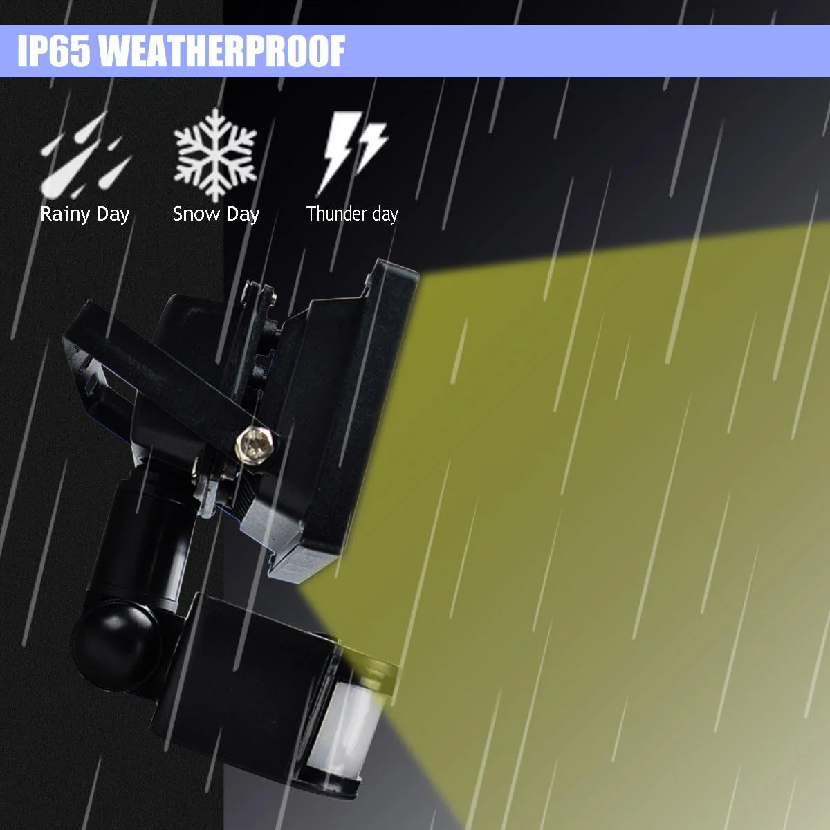 10W 12V Low Voltage AC/DC IP65 Waterproof 10W Mini LED Outdoor Security Flood Lights with PIR and Motion Sensor - Image 9