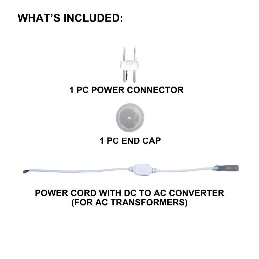 RL100 DC Connectors and DC-to-AC 50W Max Connector for 12V LED Low Voltage Rope Lights Outdoor IP65 - Image 9