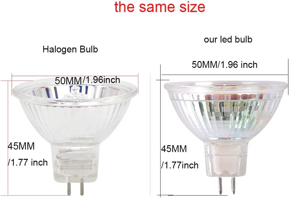4-Pack MR16 5W 110V-130V GU5.3 LED Bulbs Dimmable Energy Saving Light 120 Degree Beam Angle 120V Line Voltage - Image 12