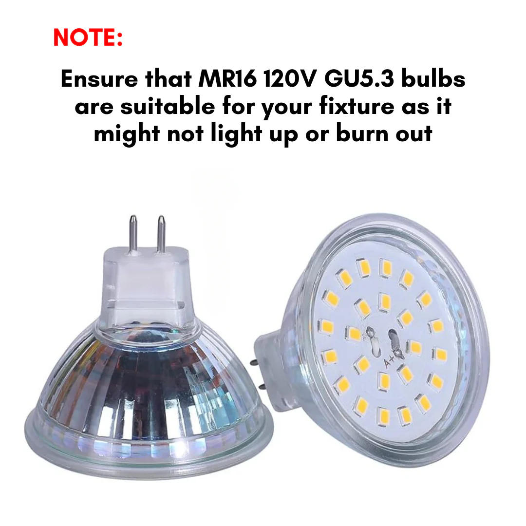 4-Pack MR16 5W 110V-130V GU5.3 LED Bulbs Dimmable Energy Saving Light 120 Degree Beam Angle 120V Line Voltage - Image 5