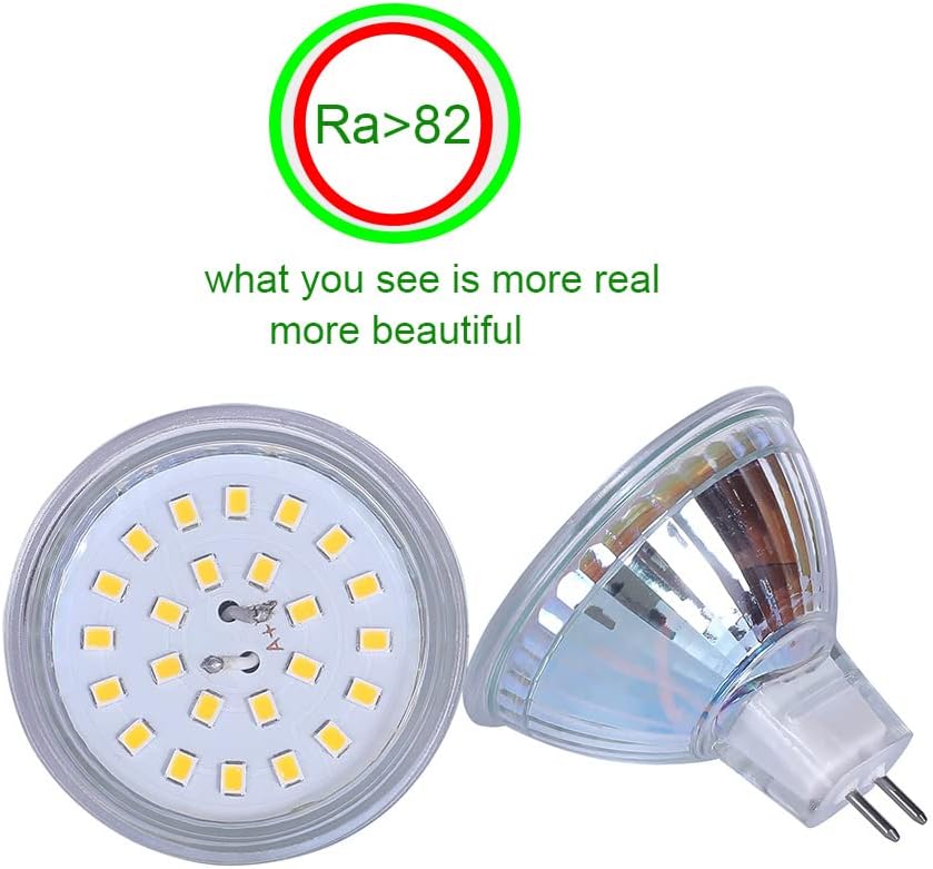 4-Pack MR16 5W 110V-130V GU5.3 LED Bulbs Dimmable Energy Saving Light 120 Degree Beam Angle 120V Line Voltage - Image 8