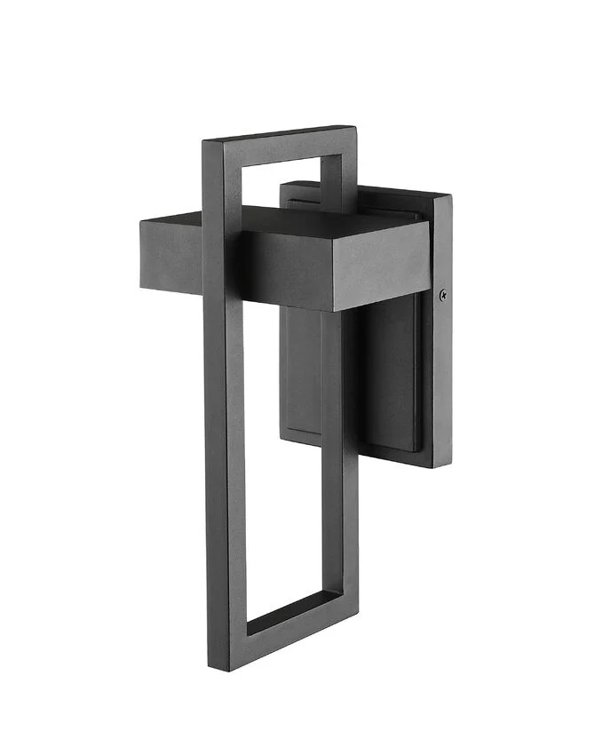 Luttrel 566S Outdoor Wall Sconce 5.75" x 5.5" x 11.75" Black Aluminum Frosted Glass Non-Dimmable 8W LED-Integrated Line Voltage 120V for Porch, Patio, Garage, Garden, Exterior Lighting - Image 3