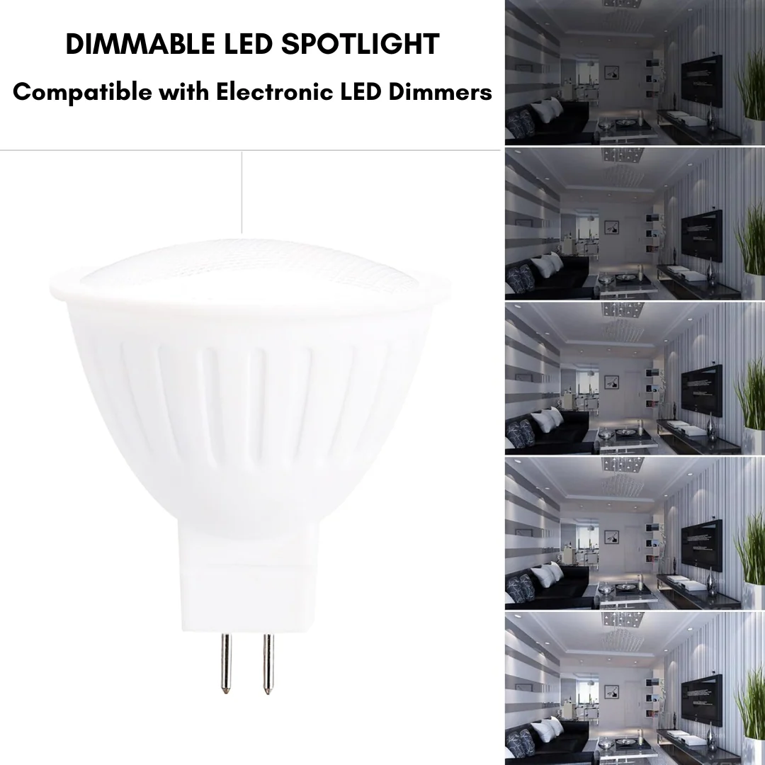 6-Pack MR16 5W 120V GU5.3 LED Bulbs Dimmable Energy Saving Light 120 Degree Beam Angle Line Voltage - Image 10