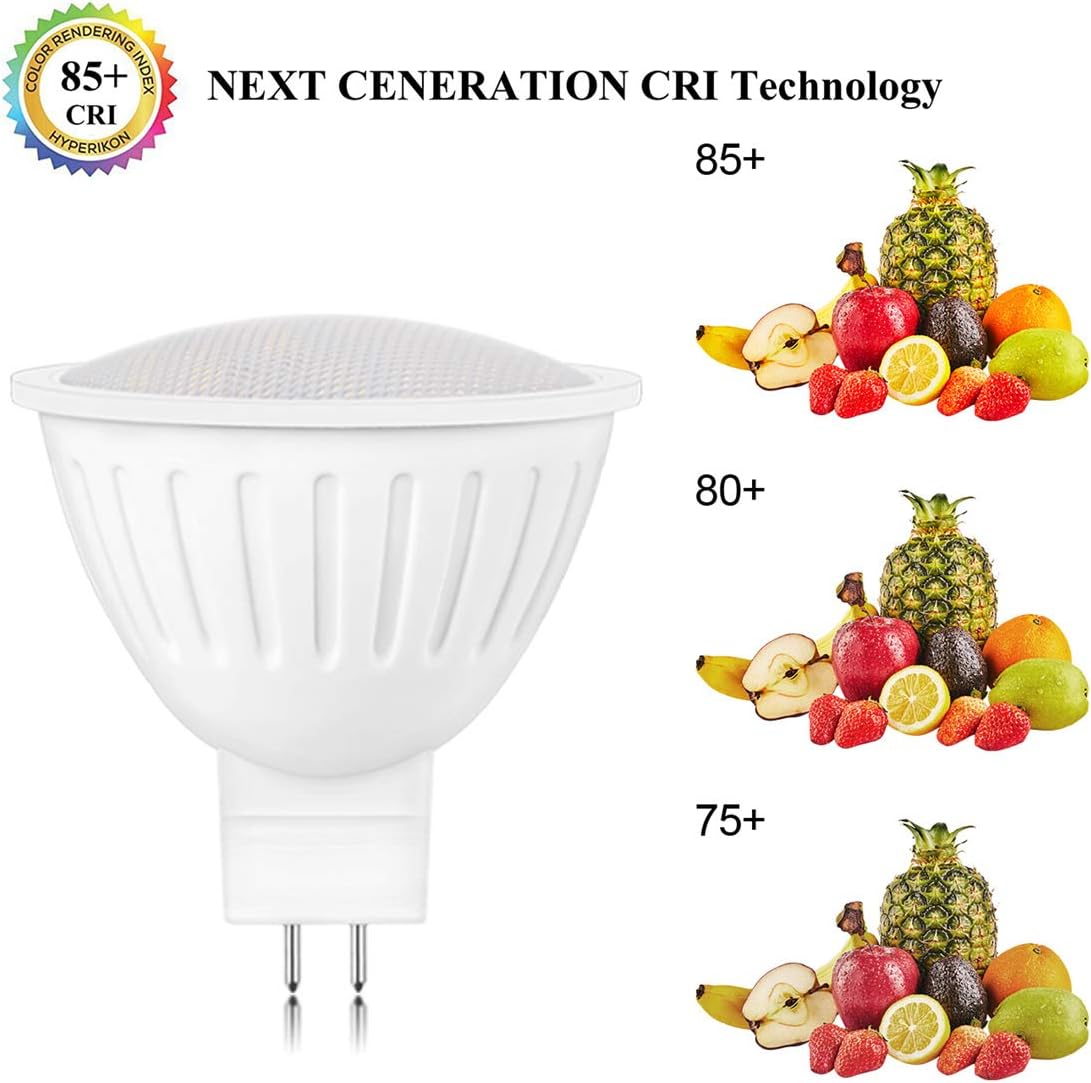 6-Pack MR16 5W 120V GU5.3 LED Bulbs Dimmable Energy Saving Light 120 Degree Beam Angle Line Voltage - Image 7