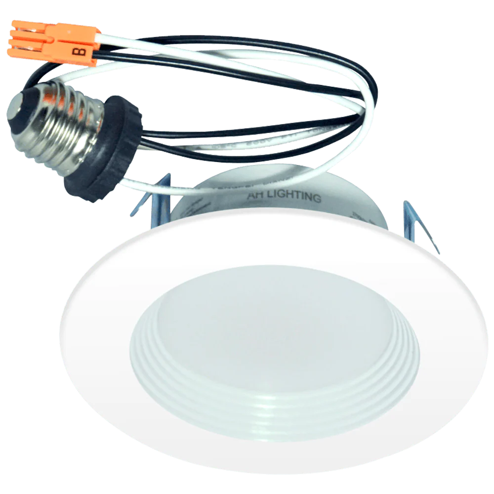 AH Lighting 4" LED Selectable 5CCT 9W Recessed Baffled Retrofit Kit Reflector - Image 3