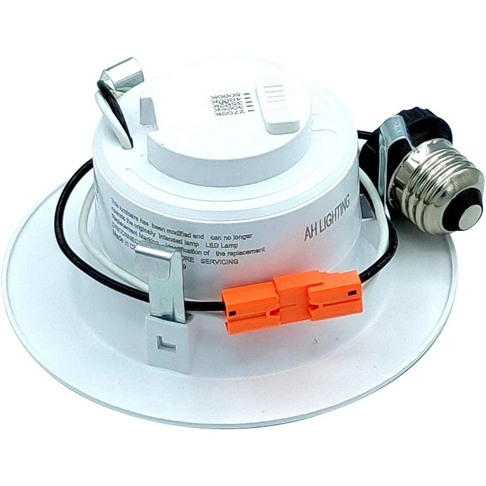 AH Lighting 4" 40 Pack - LED Selectable 5CCT 9W Recessed Baffled Retrofit Kit Reflector - Image 4