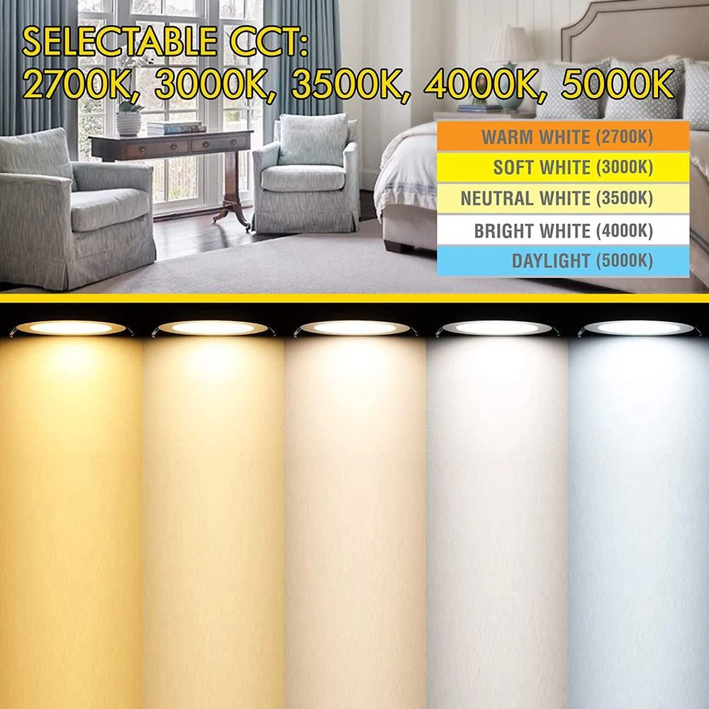 AH Lighting A7 6" LED Selectable 5CCT 14W Recessed Baffled or Smooth Retrofit Kit Reflector - Image 7