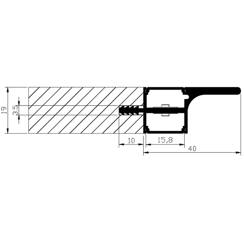 AP16F 8 ft Aluminum Channel Oval Wardrobe Hanging Rail Closet Rod 1.14″ (W) x 0.59″ (H) for LED Strip Lights | 10 Pack - Image 11