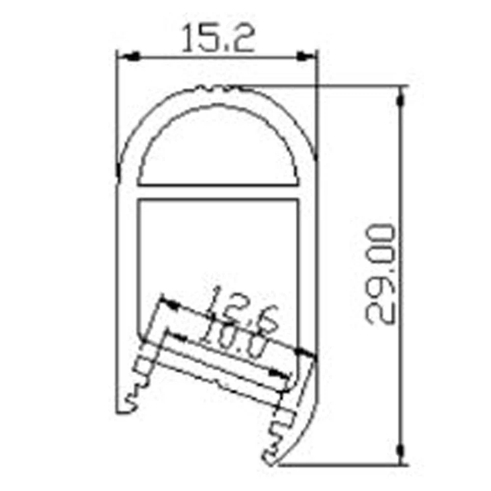 AP16F 8 ft Aluminum Channel Oval Wardrobe Hanging Rail Closet Rod 1.14″ (W) x 0.59″ (H) for LED Strip Lights | 10 Pack - Image 14