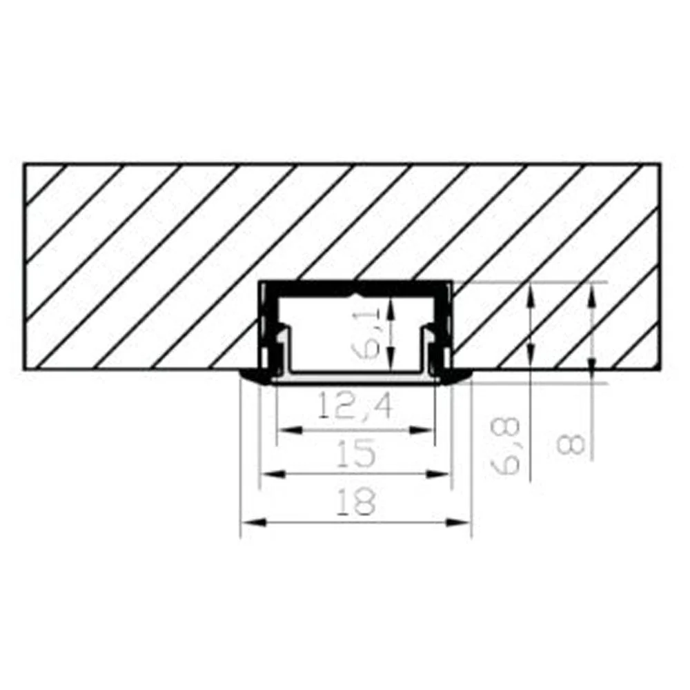 AP44M 8 ft Aluminum Channel Flush Mount 0.70″(W) x 0.31″(H) for LED Strip Lights | 10 Pack - Image 17