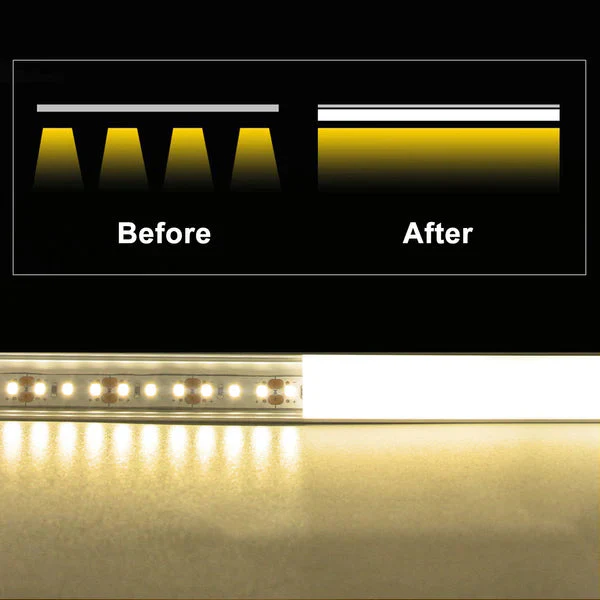 AP46M 8 ft Aluminum Channel Surface Mount 0.59″(W)  x 0.31″(H) for LED Strip Lights | 10 Pack - Image 12