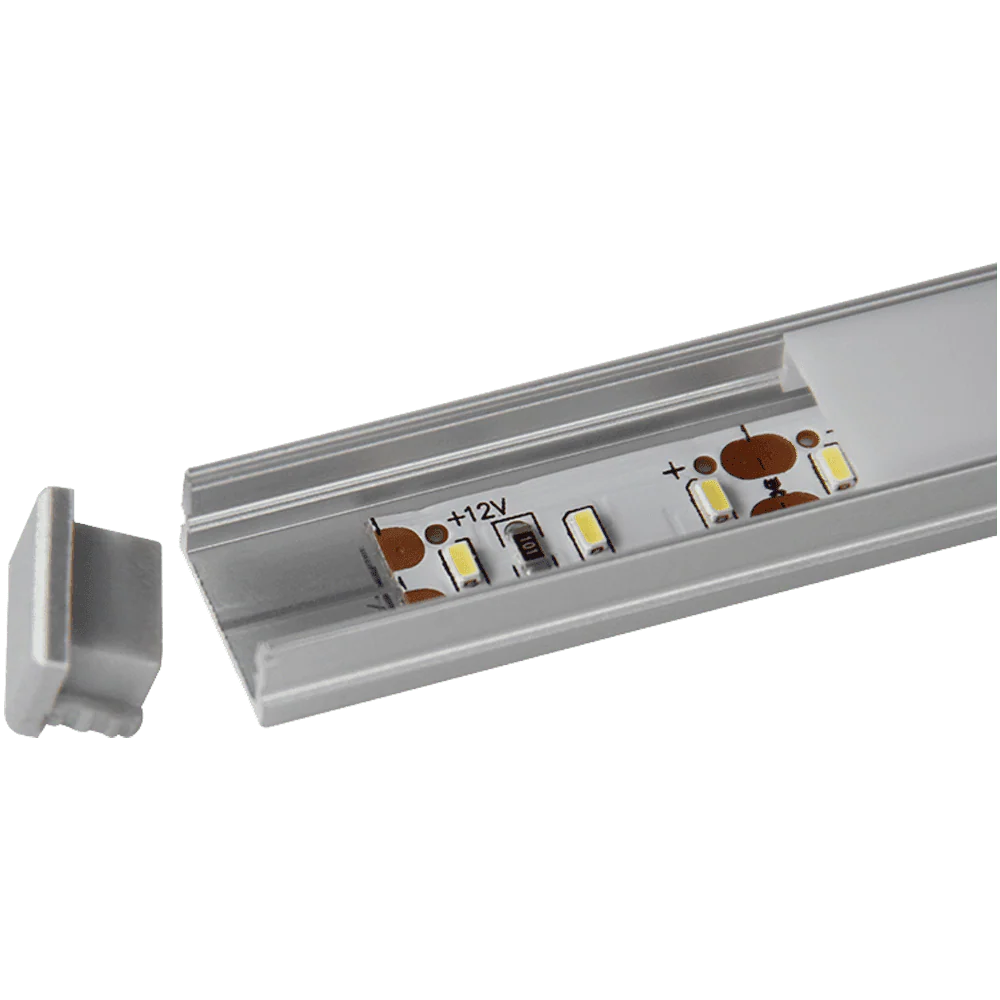 AP46M 8 ft Aluminum Channel Surface Mount 0.59″(W)  x 0.31″(H) for LED Strip Lights | 10 Pack - Image 4