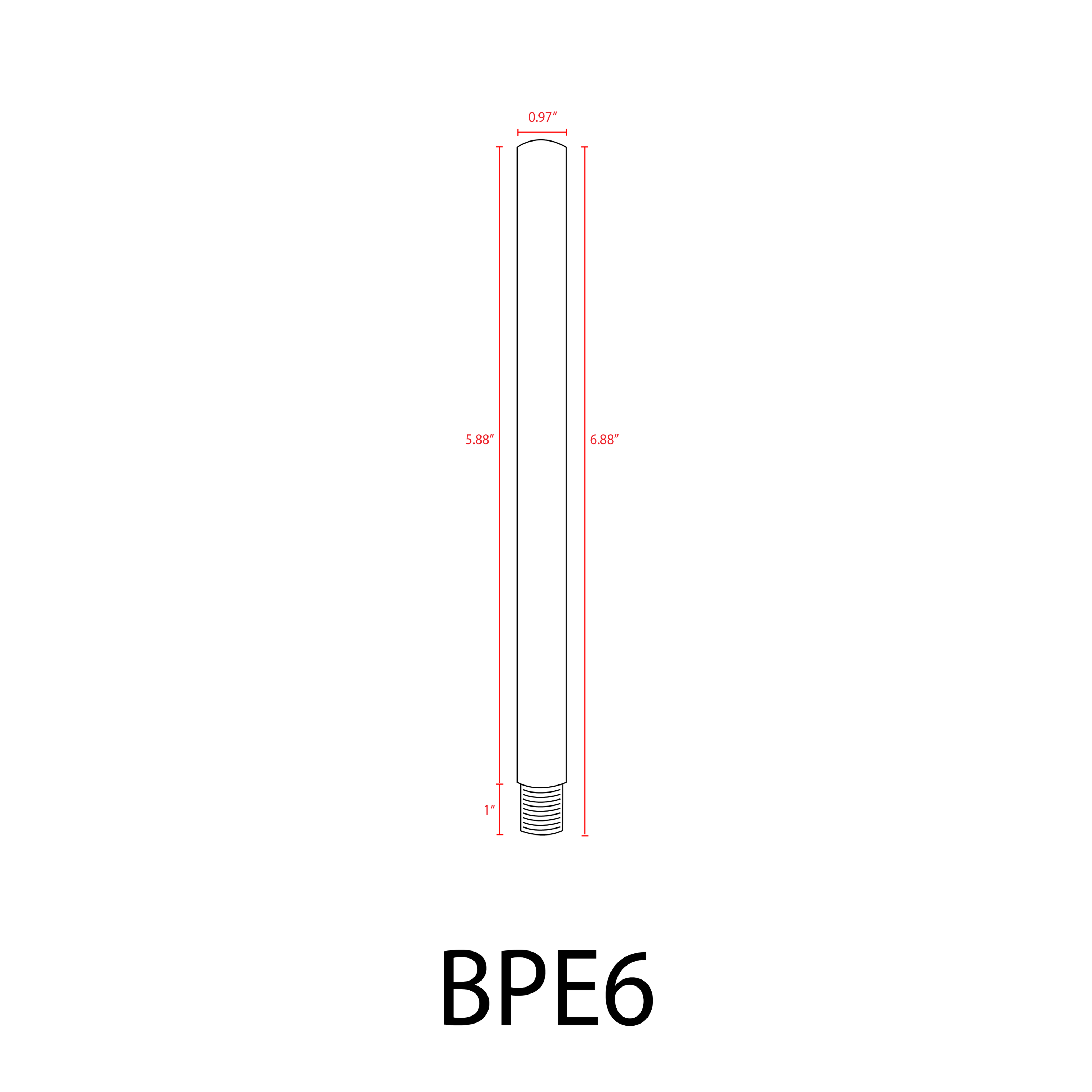 BPE - Brass Post Extension 6", 12" or 24" for Brass Path/Spot Light Fixtures - Image 9