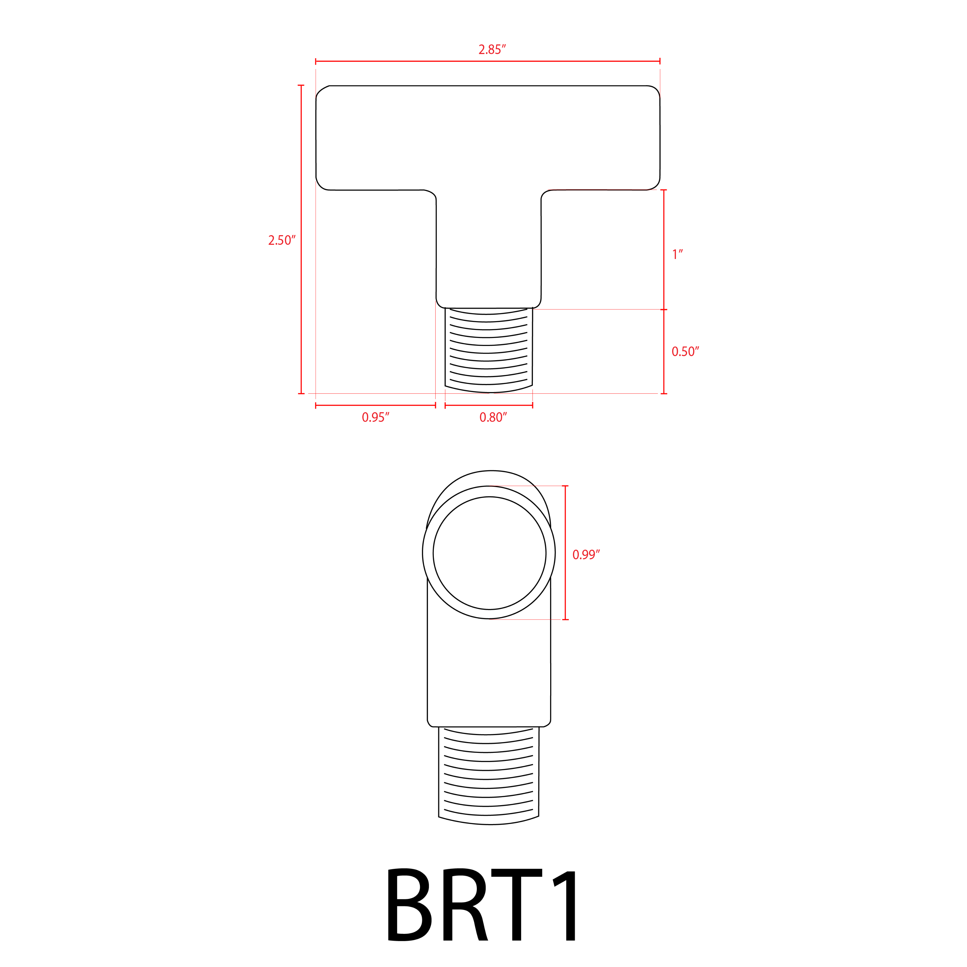 BRT1 - Brass T-Bar Coupling Accessory for Post/Path Light Fixtures - Image 8