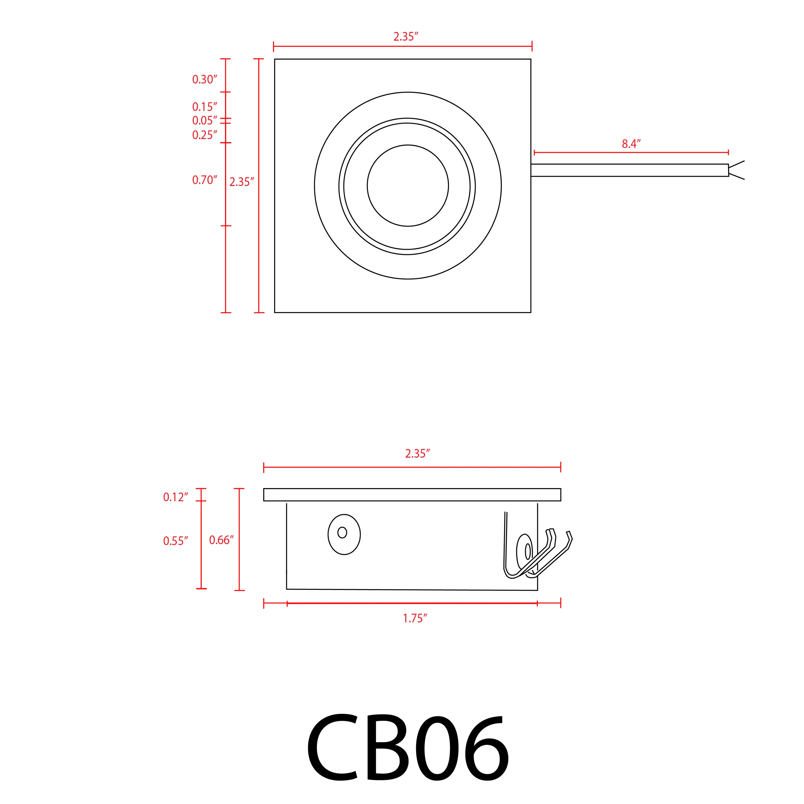 CB06 1.5W DC12V Low Voltage Dimmable Recessed Square Cast Aluminum LED Puck Light Cabinet Downlighting - Image 17