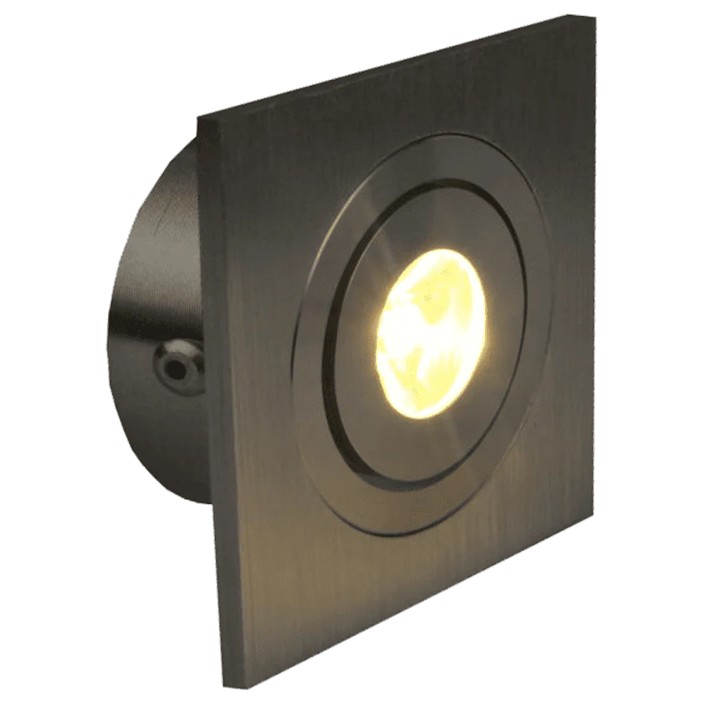 CB06 1.5W DC12V Low Voltage Dimmable Recessed Square Cast Aluminum LED Puck Light Cabinet Downlighting - Image 6