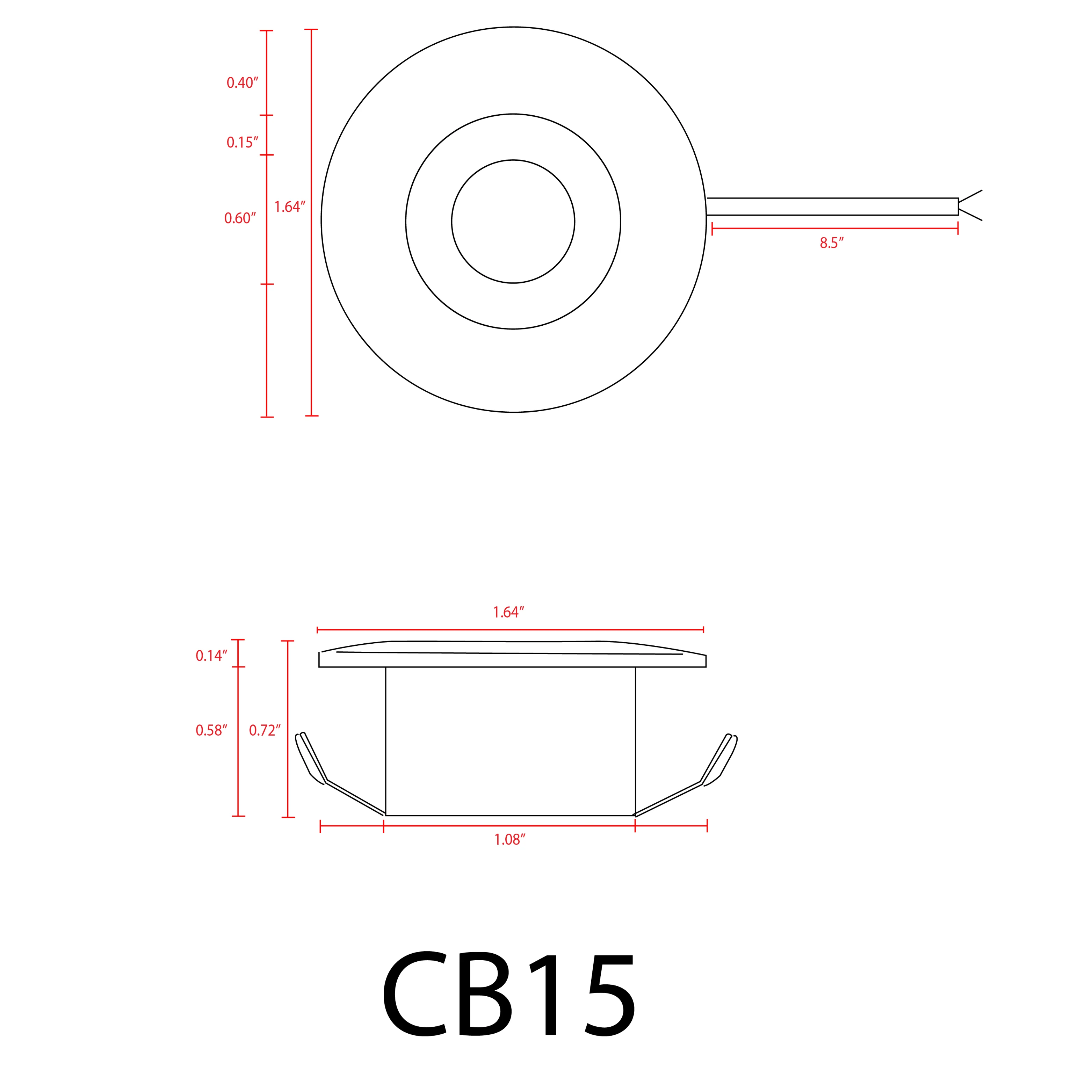 CB15 1.5W DC12V Low Voltage Round Recessed Cast Aluminum Cabinet Light Energy Saving Dimmable LED Downlighting - Image 13