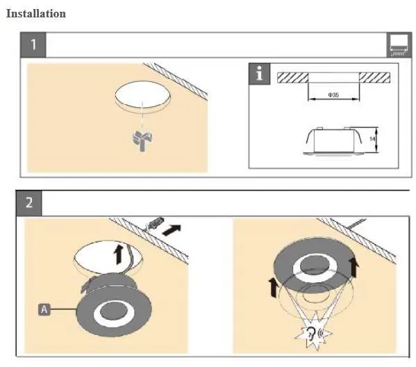CB15 1.5W DC12V Low Voltage Round Recessed Cast Aluminum Cabinet Light Energy Saving Dimmable LED Downlighting - Image 8