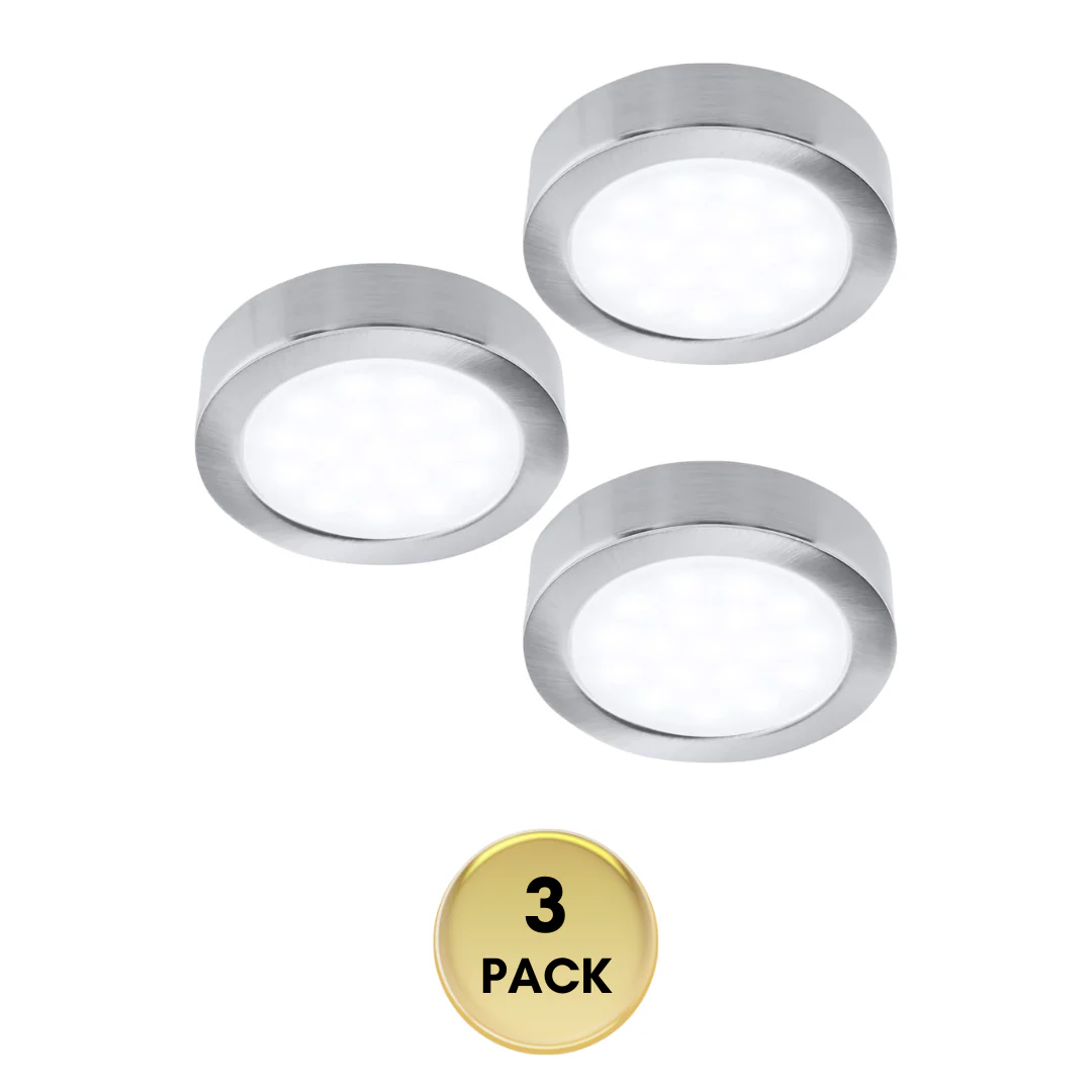 CBA03 3x/5x Pack 2.7W 2.68" 3000K Dimmable Recessed and Surface Mounted Line Voltage 120V Line Voltage Hardwired LED Puck Cabinet Light Cast Aluminum Downlighting 110LM/130LM Package - Image 5