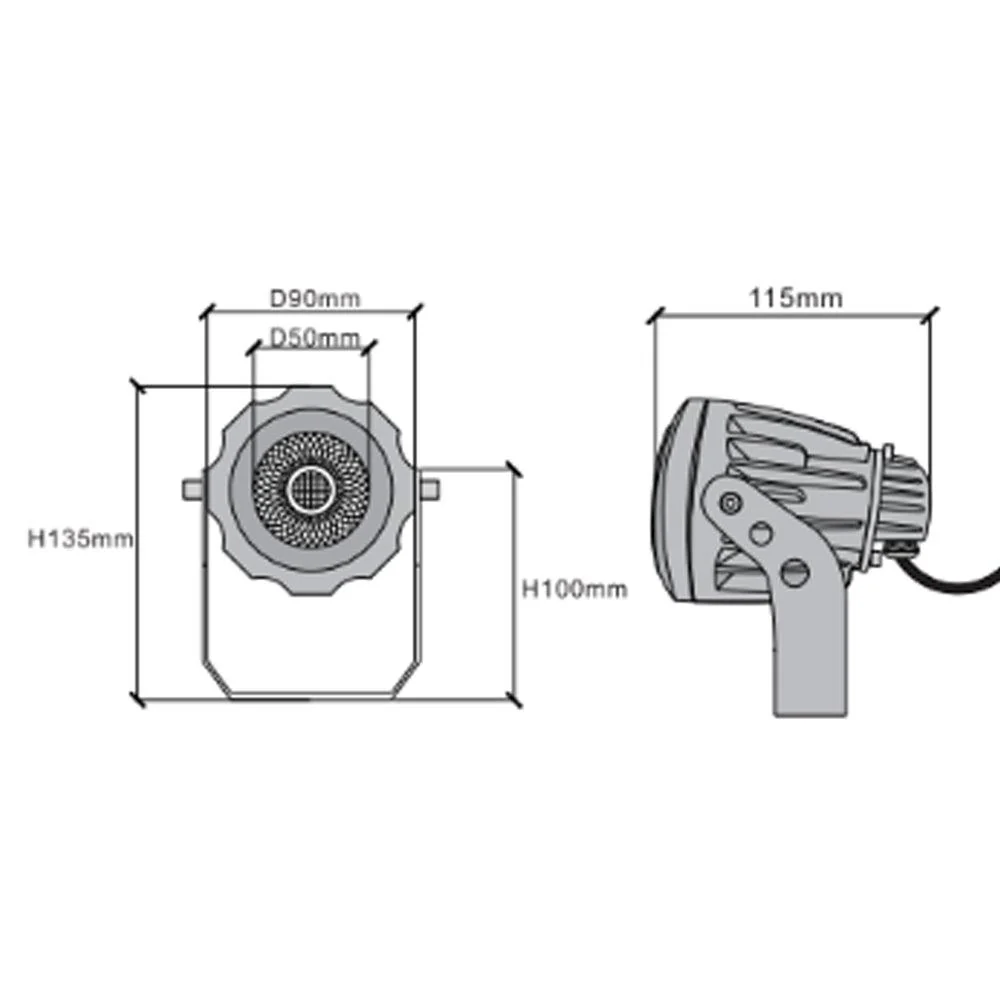 CD12 4x/8x/12x Package 12W 3000K Warm White 12V Low Voltage LED Outdoor Spotlight Directional Narrow Beam Angle Lighting - Image 18