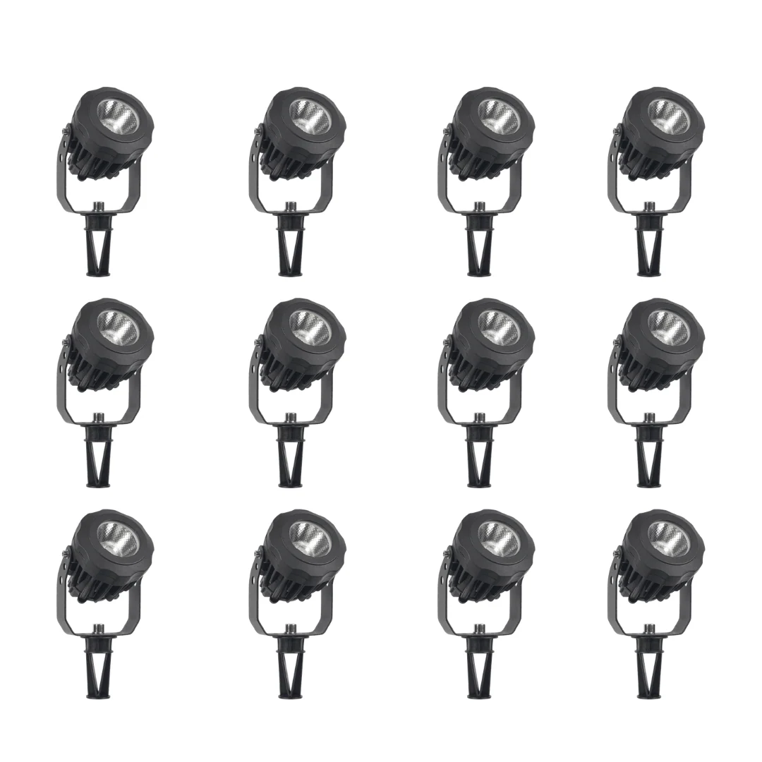 CD12 4x/8x/12x Package 12W 3000K Warm White 12V Low Voltage LED Outdoor Spotlight Directional Narrow Beam Angle Lighting - Image 3