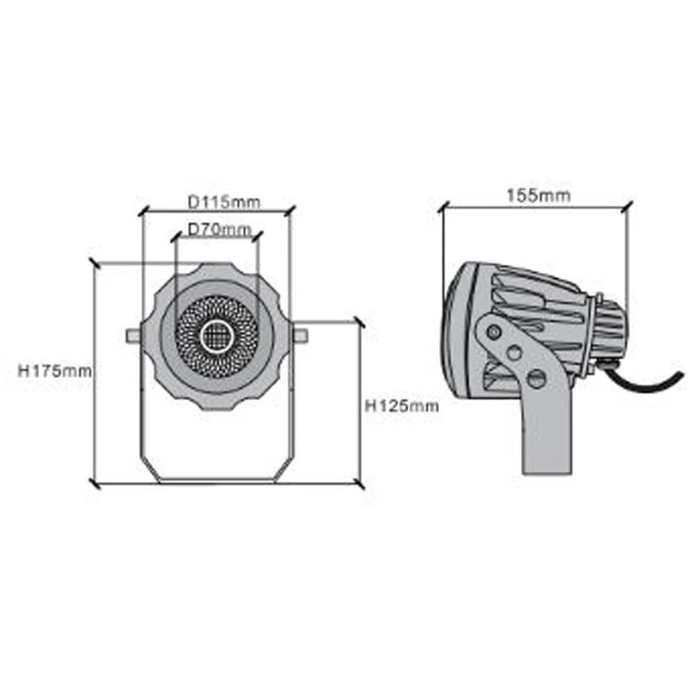 CD20 20W AC12V Low Voltage Ground LED Aluminum Spotlight Waterproof Outdoor Fixture - Image 14