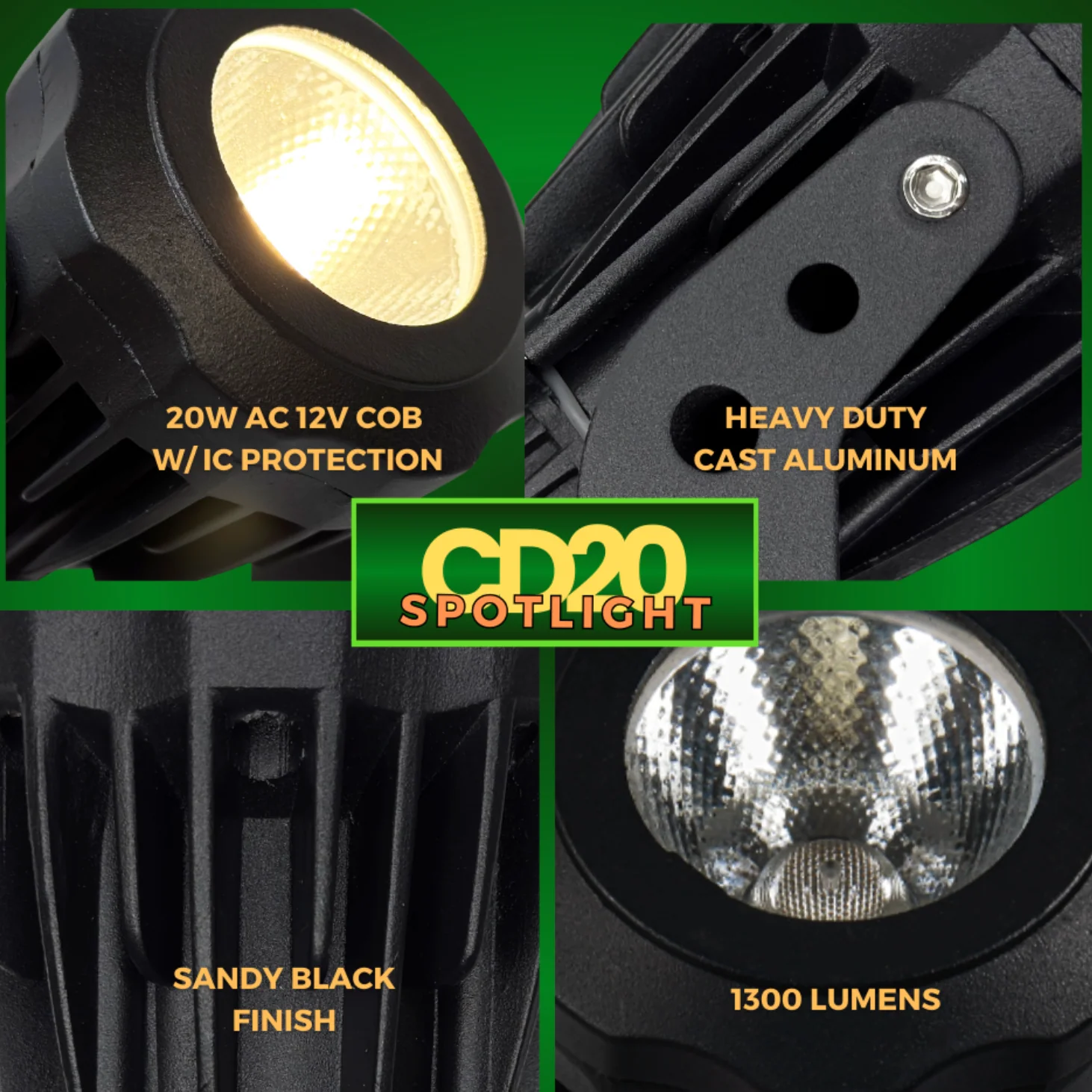 CD20 20W AC12V Low Voltage Ground LED Aluminum Spotlight Waterproof Outdoor Fixture - Image 18