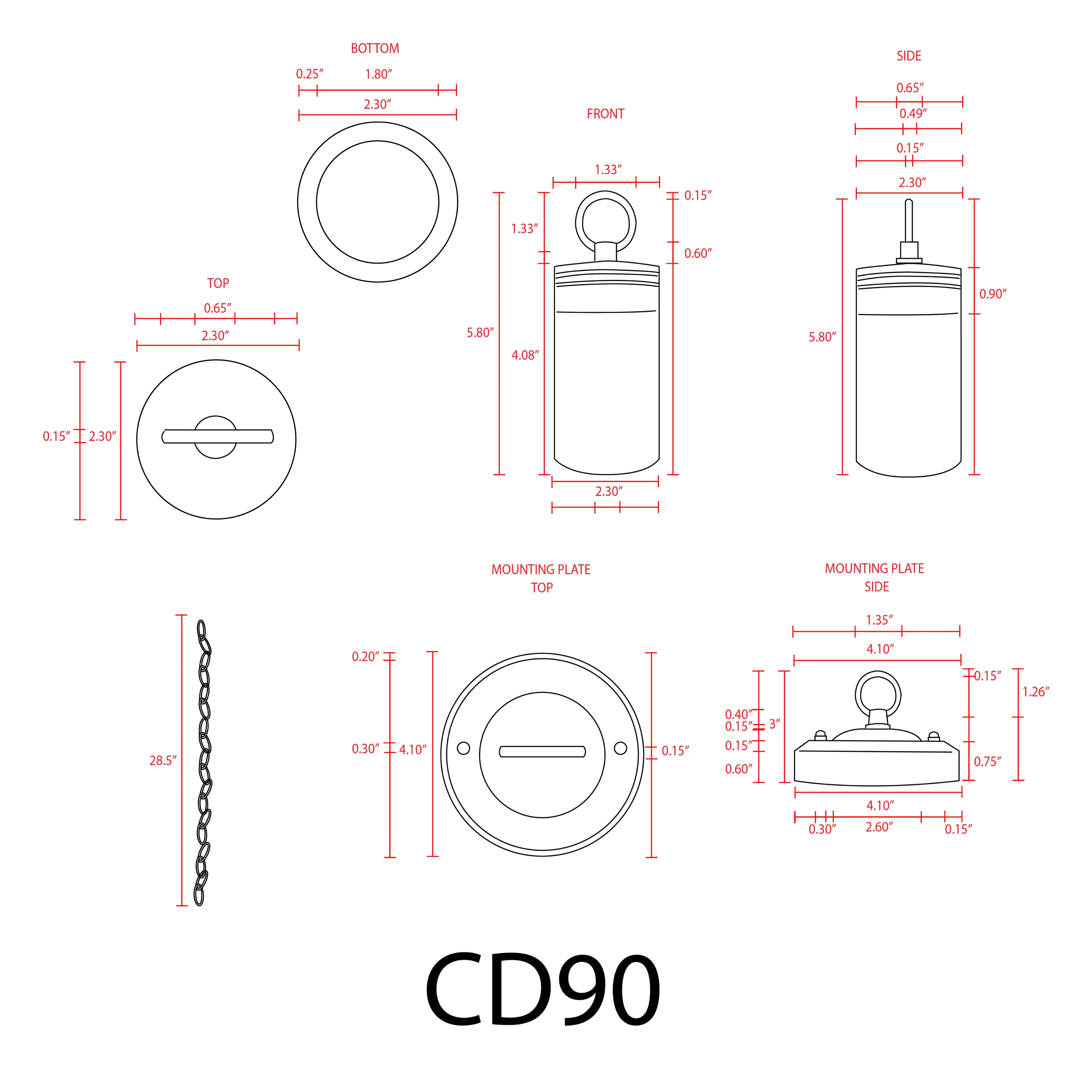 CD90 3000K Warm White Integrated LED AC12V Low Voltage Philips Bulb Aluminum Cylinder Pendant Light Hanging Spotlight - Image 13