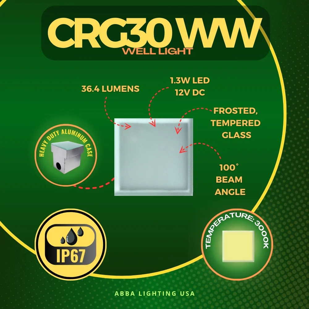 CRG30 DC12V Low Voltage In Ground RGB or WW LED Aluminum Brick Paver Light Square IP67 Waterproof - Image 26