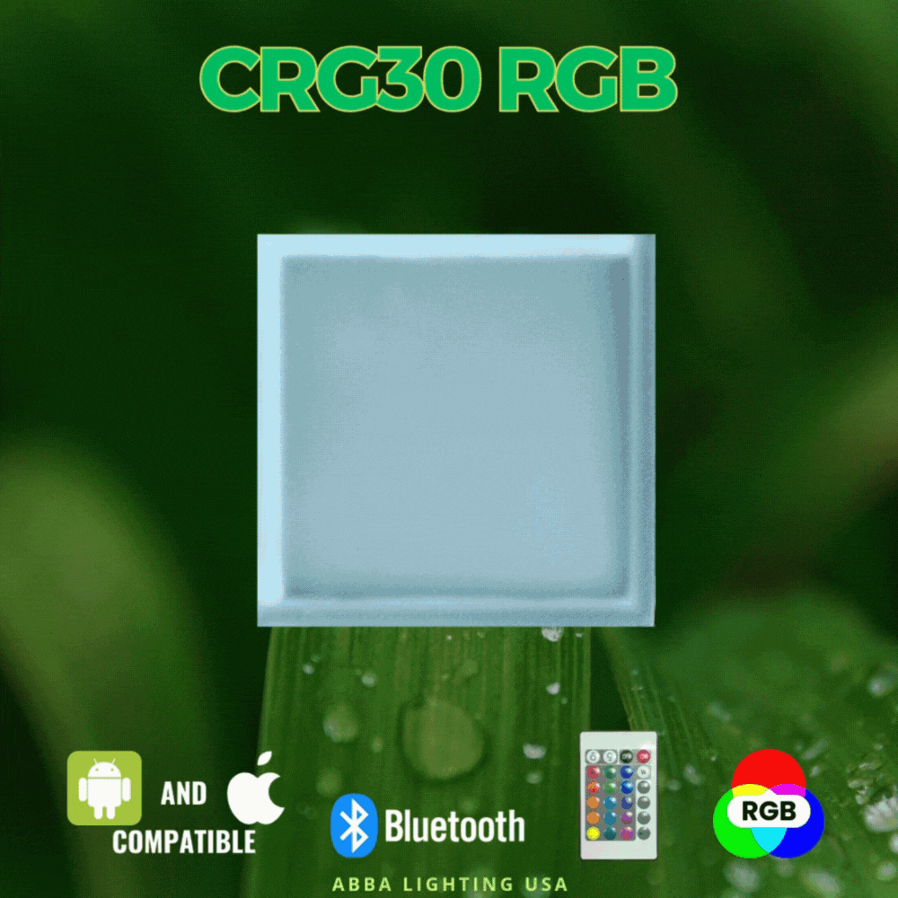 CRG30 DC12V Low Voltage In Ground RGB or WW LED Aluminum Brick Paver Light Square IP67 Waterproof - Image 29