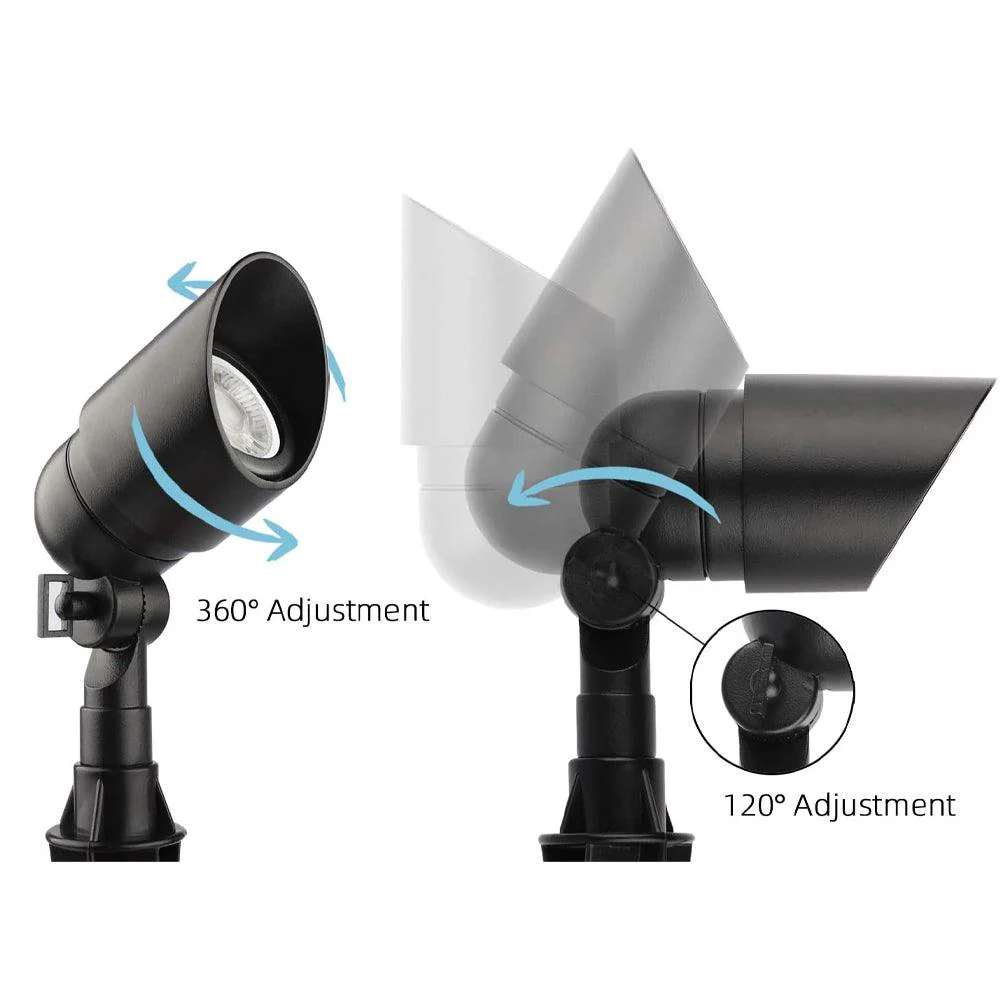 DL01 4x/8x/12x Package 12V Low Voltage Directional LED Outdoor Aluminum Spotlight with 3W 3000K Bulbs - Image 17
