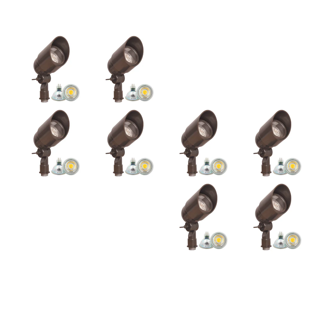 DL01 4x/8x/12x Package 12V Low Voltage Directional LED Outdoor Aluminum Spotlight with 3W 3000K Bulbs - Image 7