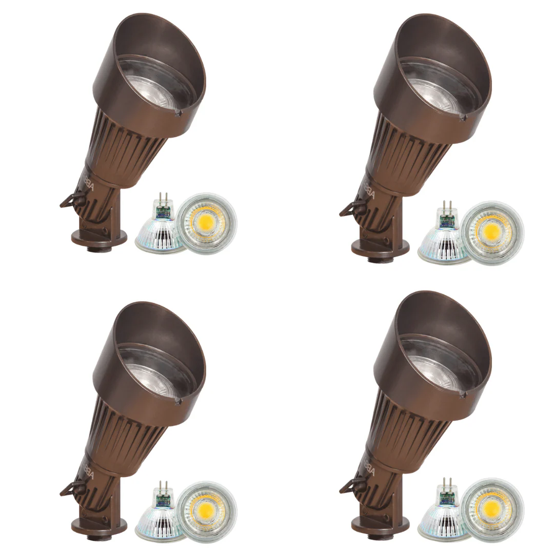 DL02 4x/8x/12x Package 12V Low Voltage Waterproof LED Outdoor Aluminum Spotlight Directional Lighting with 3W 3000K Bulb - Image 8