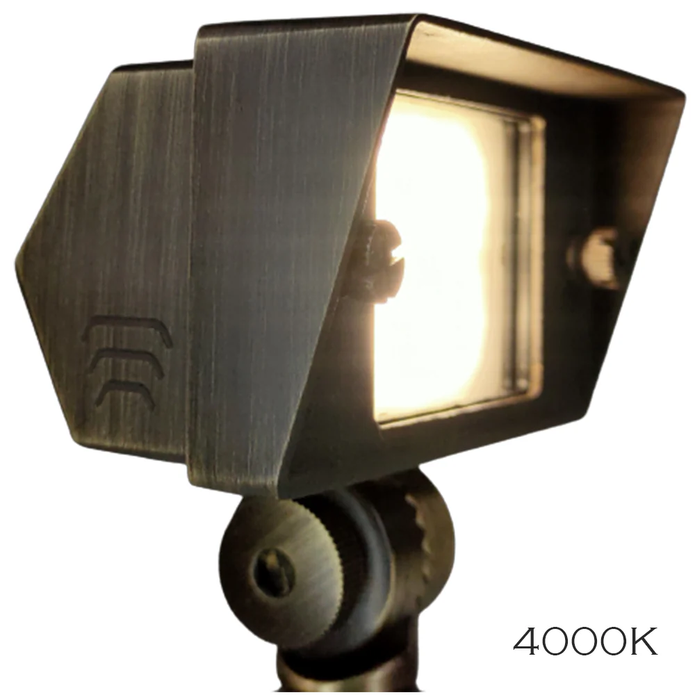 FPBCC04 Cast Brass 3CCT Adjustable 2W-7W Rectangular Built-In LED Flood Light 12V Low Voltage Fixture - Image 20