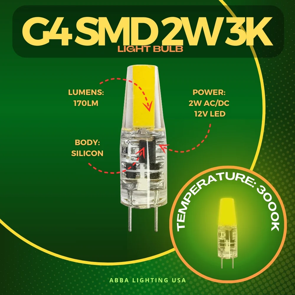 G4 2W 3W Bi Pin Non-Dimmable LED Capsule 12V Low Voltage Bulb Energy Efficient Light IP65 Waterproof - Image 5