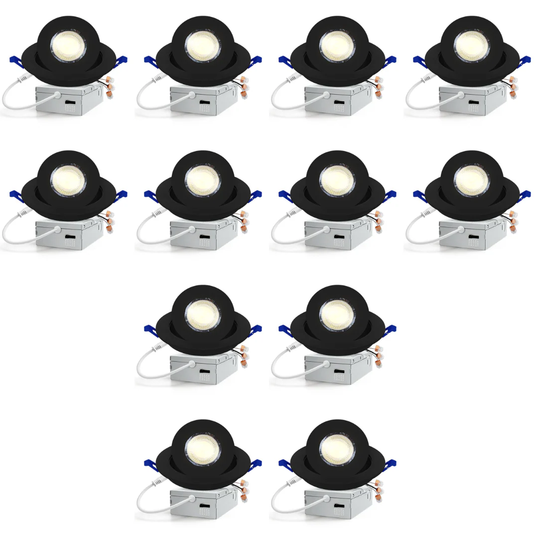 LED Canless Recessed Light 4x/8x/12x Package 9W 4 inch Gimbal 5CCT Dimmable Adjustable Directional Retrofit Eyeball Lighting with Jbox ETL Rated - Image 12