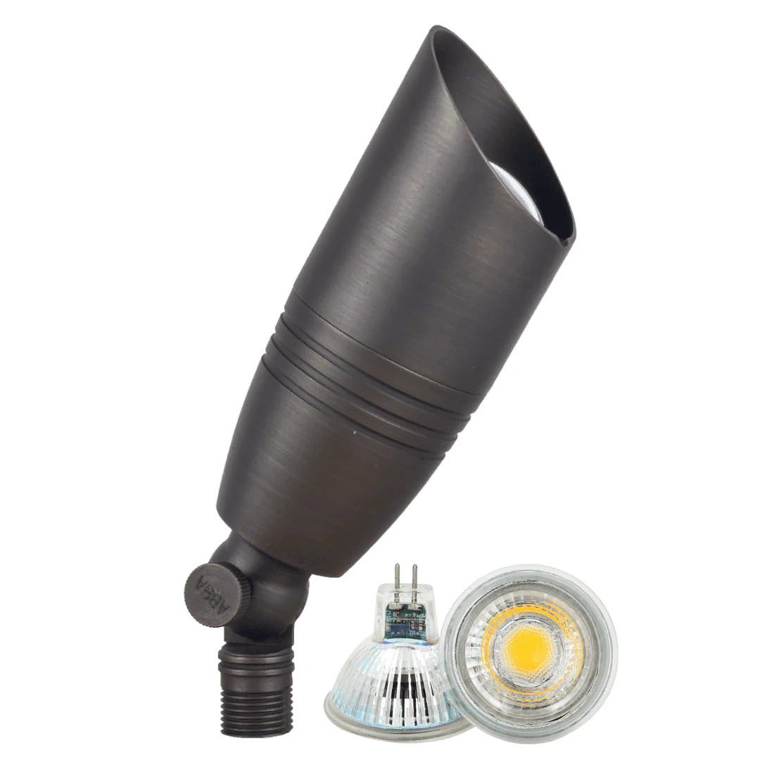 SPB06 4x/8x/12x Package 12V Low Voltage LED Outdoor Landscape Brass Spotlight with 3W 3000K Bulb - Image 12