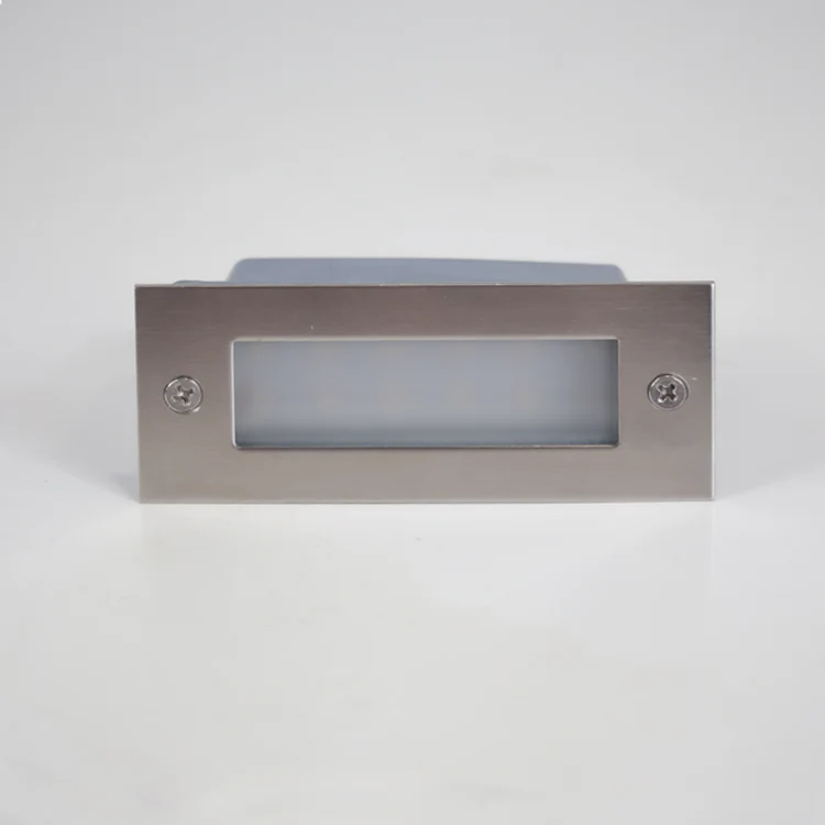 STS02 12V Low Voltage Outdoor Recessed Stainless Steel Brick Wall Light 3000K Warm White Integrated LED Step/ Stair Lighting Fixture - Image 3