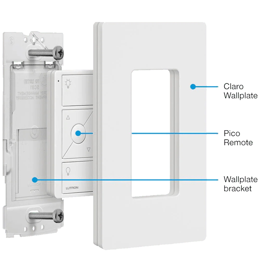 Lutron Caseta Wireless Pico Wall-Mounting Kit, White - Image 4