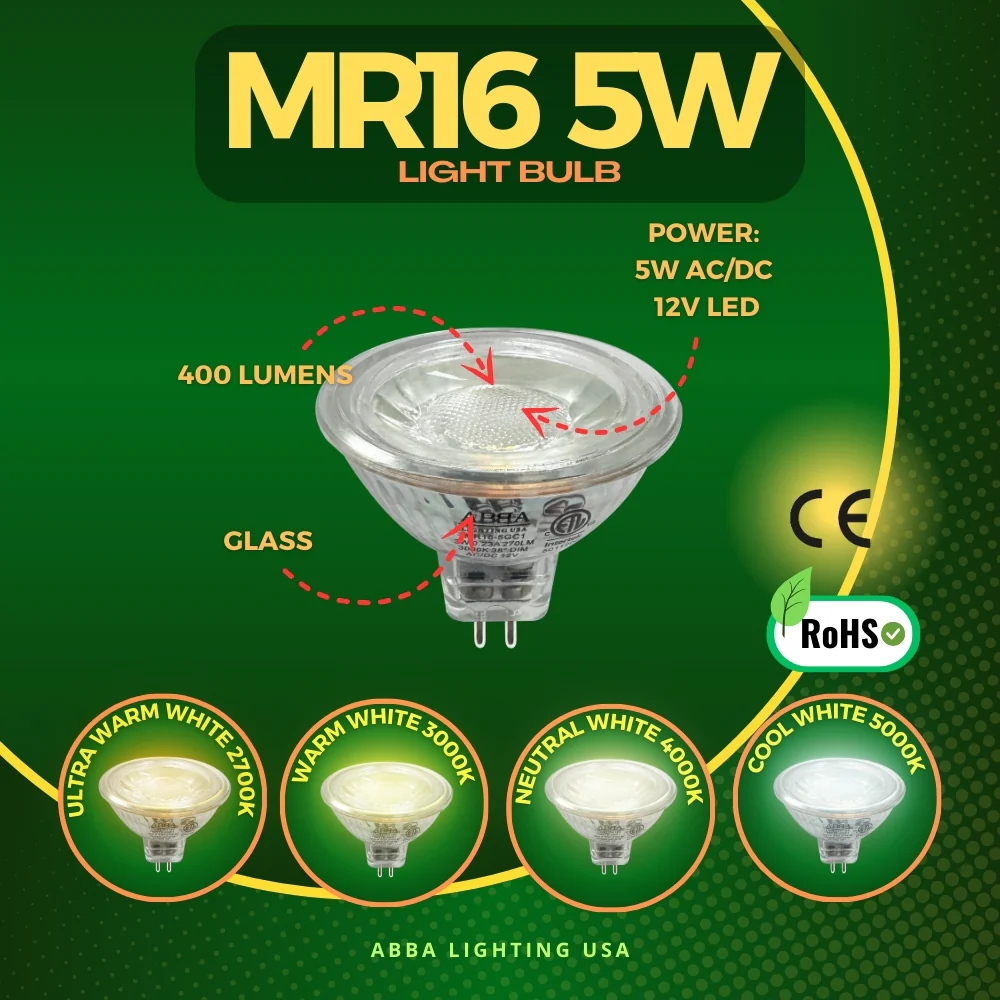 MR16 5W 12V Low Voltage LED Bulbs Dimmable Energy Saving Waterproof Light CE & RoHS Certified - Image 10