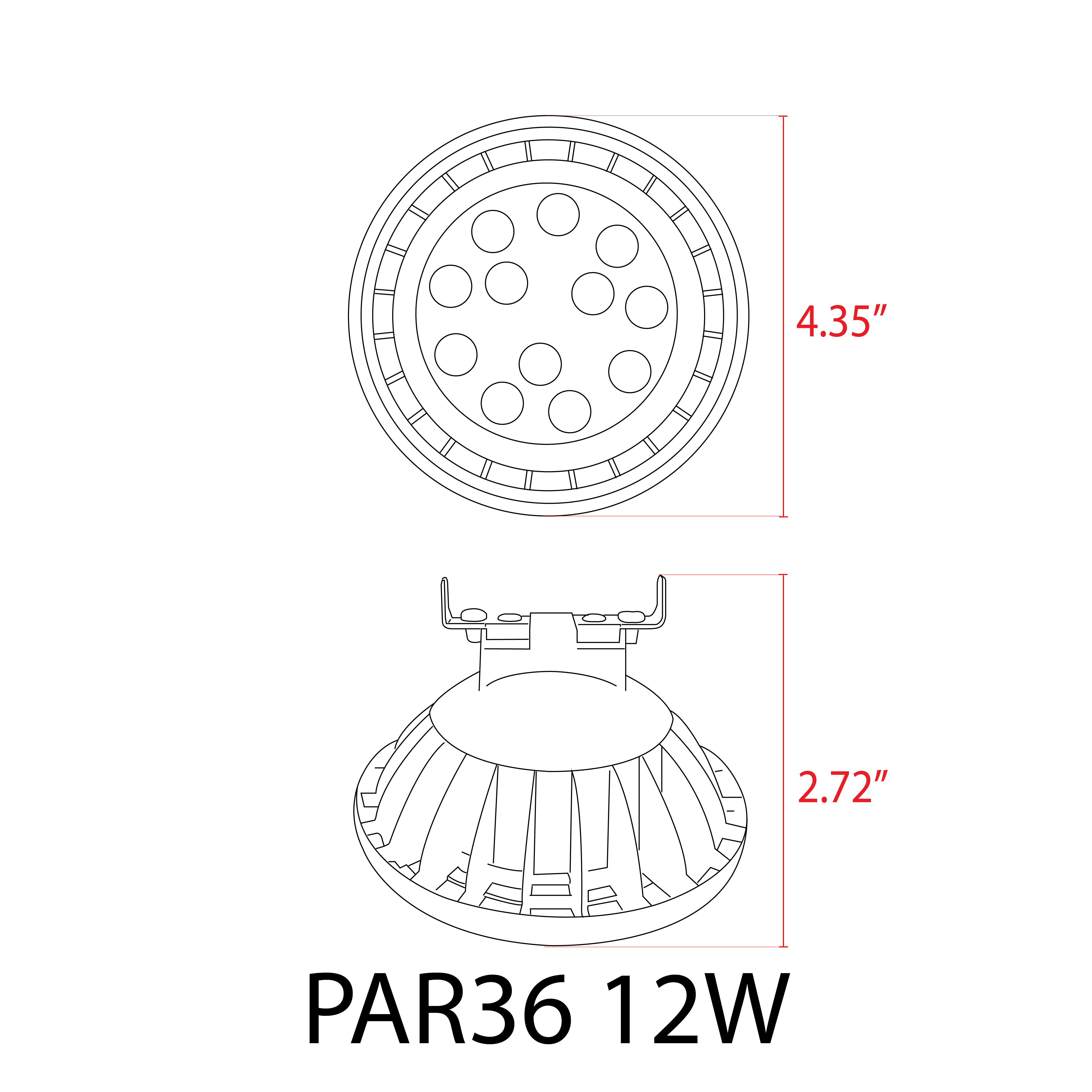 PAR36 12W DC24V Low Voltage 60° Outdoor Landscape LED Bulbs Waterproof Flood Light Fixture - Image 9