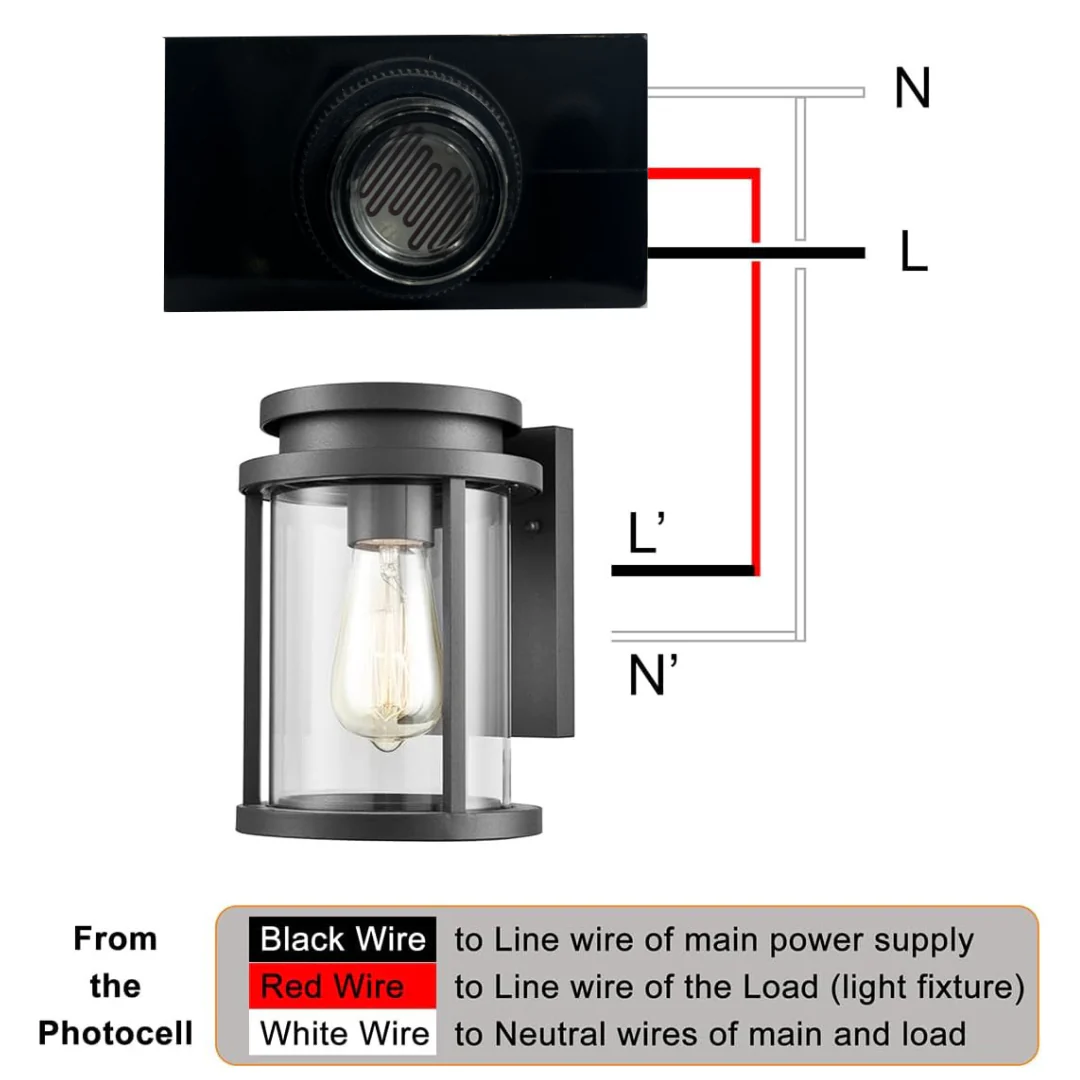 PCS01 Photocell Sensor Switch, 120V AC Outdoor Hard-Wired Post Eye Light Control, Dusk to Dawn Sensor, Automatic Illumination Detection Circuit - Image 6