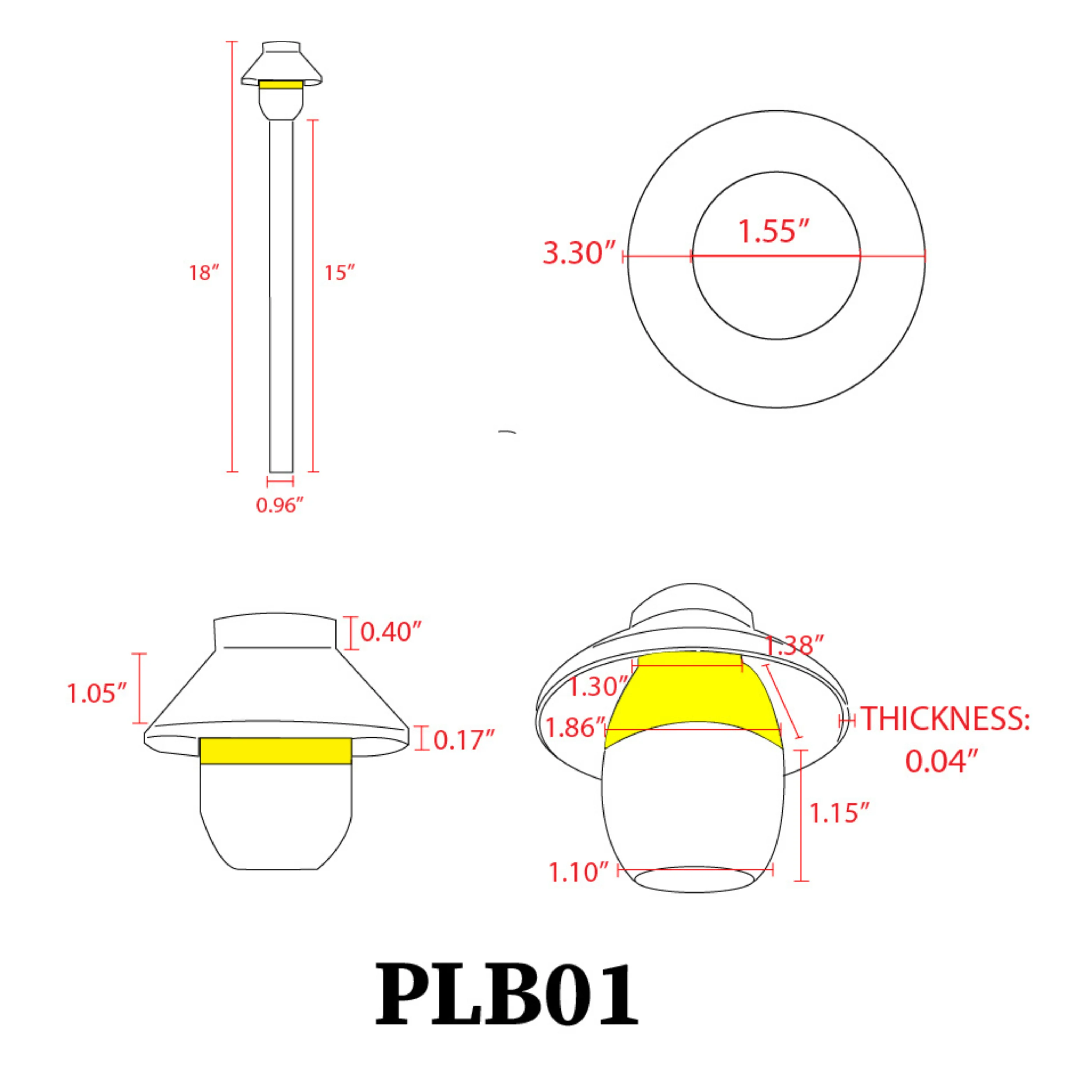 PLB01 G4 Snub 12V Low Voltage Heavy Duty Cast Brass Outdoor LED Pathway Light - Image 8