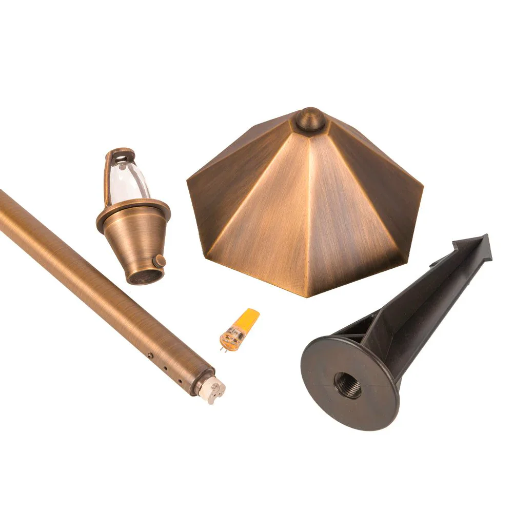 PLB11 Brass LED 12V Low Voltage Pathway Outdoor Lighting Landscape Fixture - Image 7