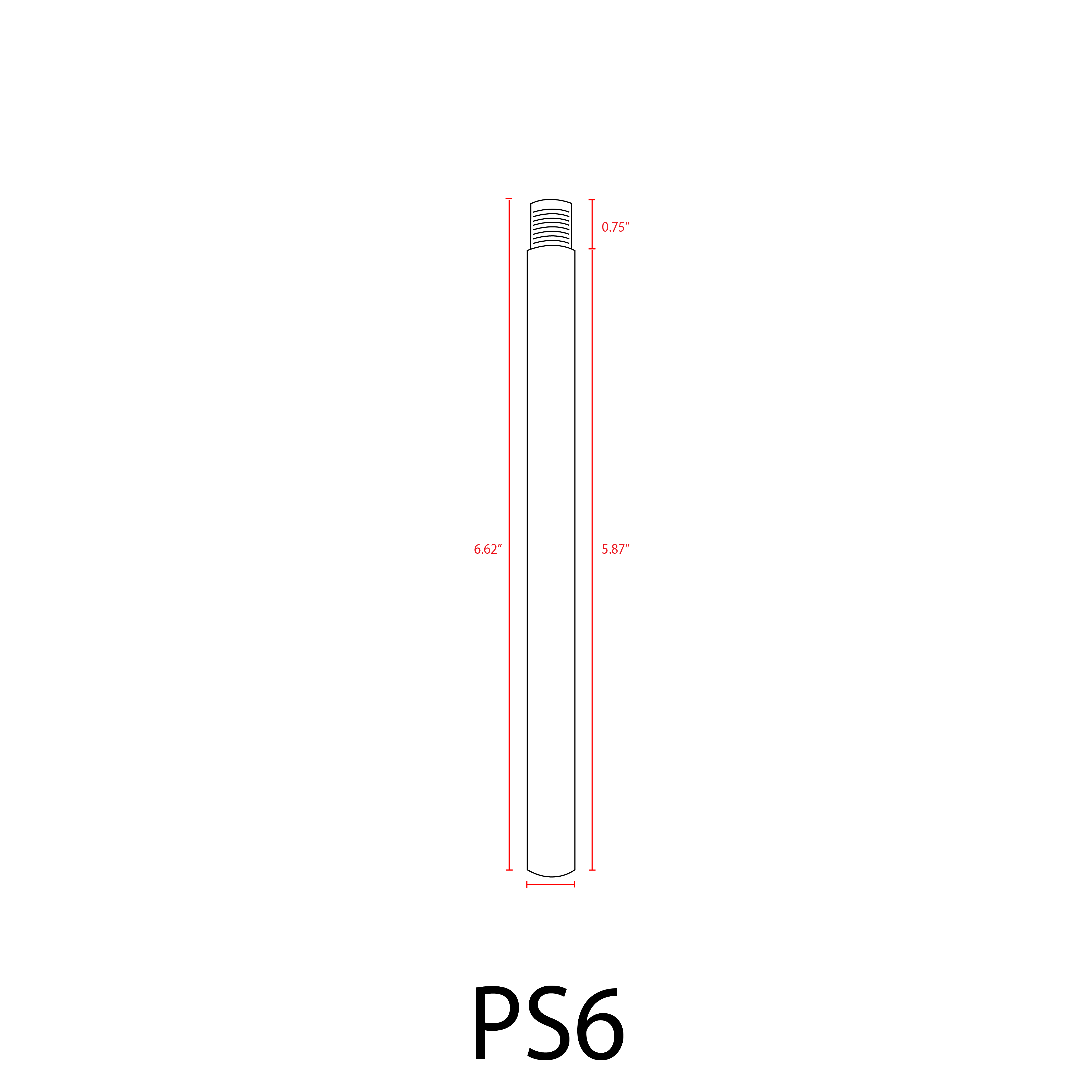 PS6 - Aluminum Post Extension 6" for Aluminum Path Light Fixtures - Image 3