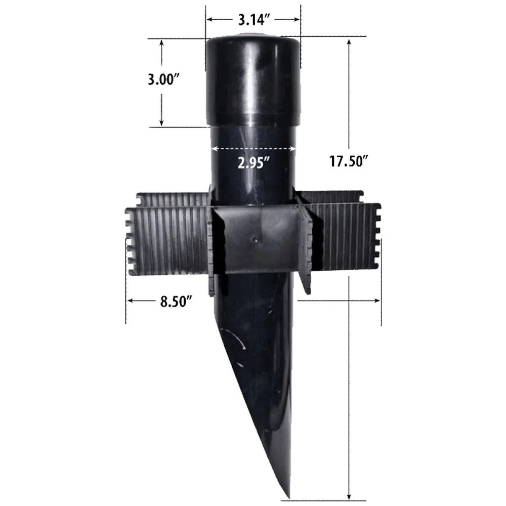 PV51 Heavy Duty PermaPost PVC Post with Cap for Landscape Lighting Fixtures - Image 3
