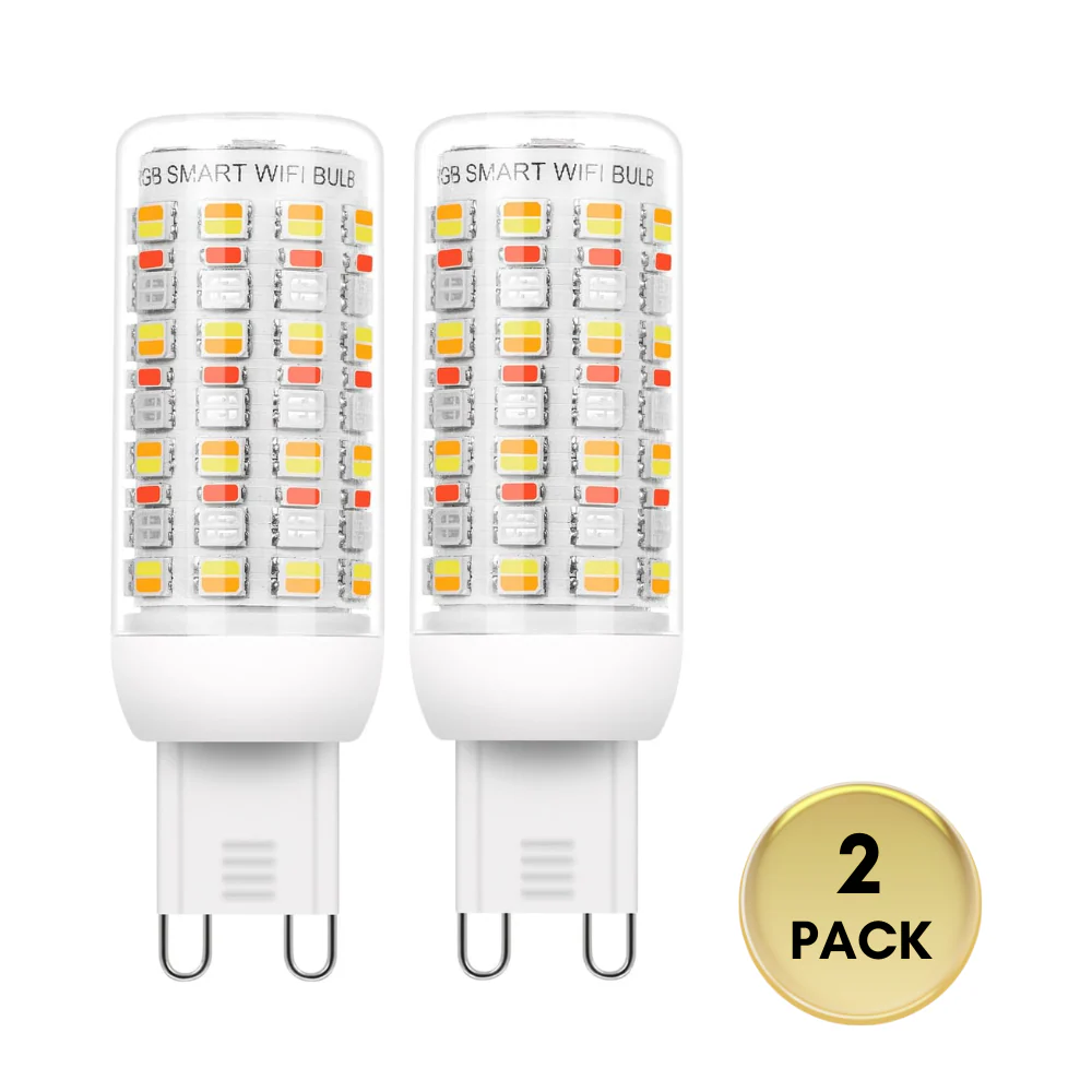 RGBCW G9 4W Smart WI-FI Control LED Light Bulb 2/3 Pack, Energy Saving RGBCW Color Changing 2700K-6500K High Voltage 120V Outdoor LED Bulb Compatible with Alexa and Google Assistant - Image 3