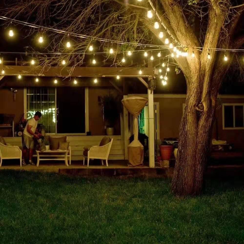 SL101 LED Low Voltage Bistro String Lights 40 FT Outdoor Weatherproof 12V Edison Bulbs with 100W DC Transformer and 55ft Hanging Kit Package Deal - Image 18
