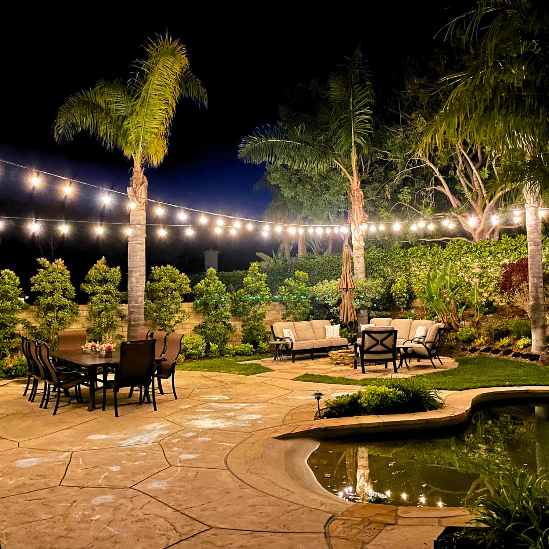 SL103 2800K Warm White LED Low Voltage Bistro String Lights 50 FT Outdoor Weatherproof 10pcs Connect Anywhere 12V Edison Bulbs - Image 4